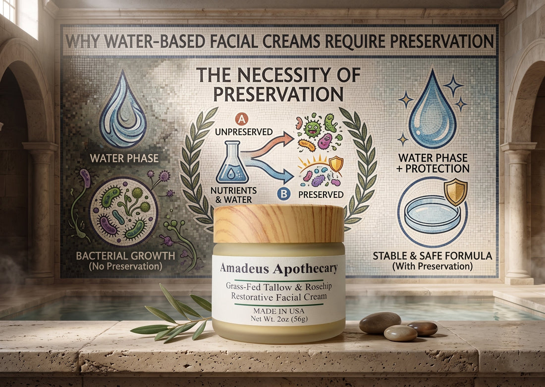 Why Water-Based Facial Creams Require Preservation