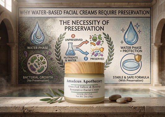 Why Water-Based Facial Creams Require Preservation