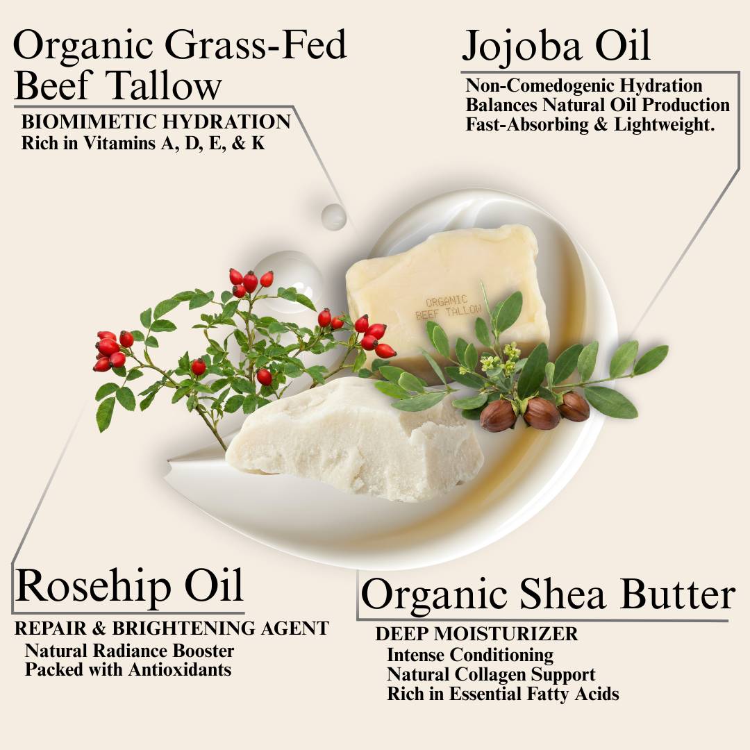 Grass-Fed Tallow & Rosehip Restorative Facial Cream